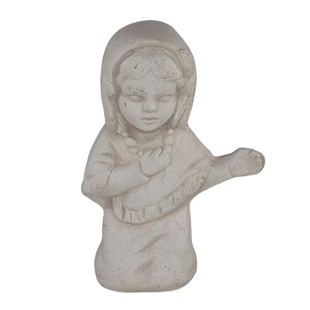 Vintage Nativity Bisque Figurine Ready To Paint Mary